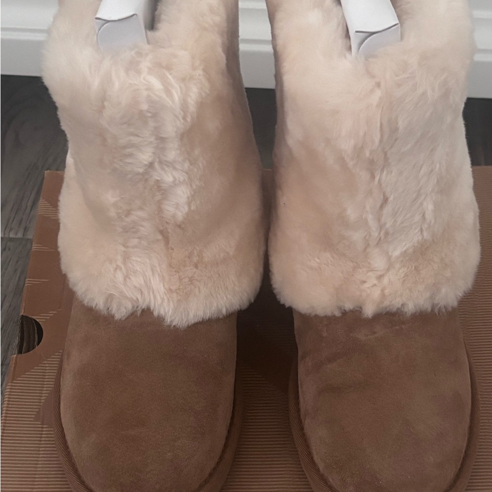 UGG Women's Tan and Cream Winter Boots